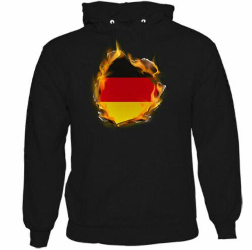 tedesca bandiera fiamme uomo germania felpa con