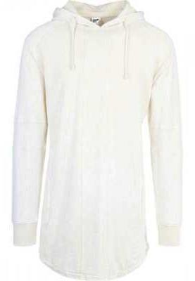 terry acid washed long shaped hoody tb2387