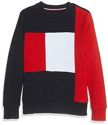 tg 116 colorblock sweatshirt felpa bambino rosso