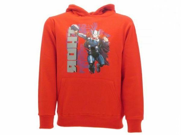 thor felpa con cappuccio rossa bambino ufficiale