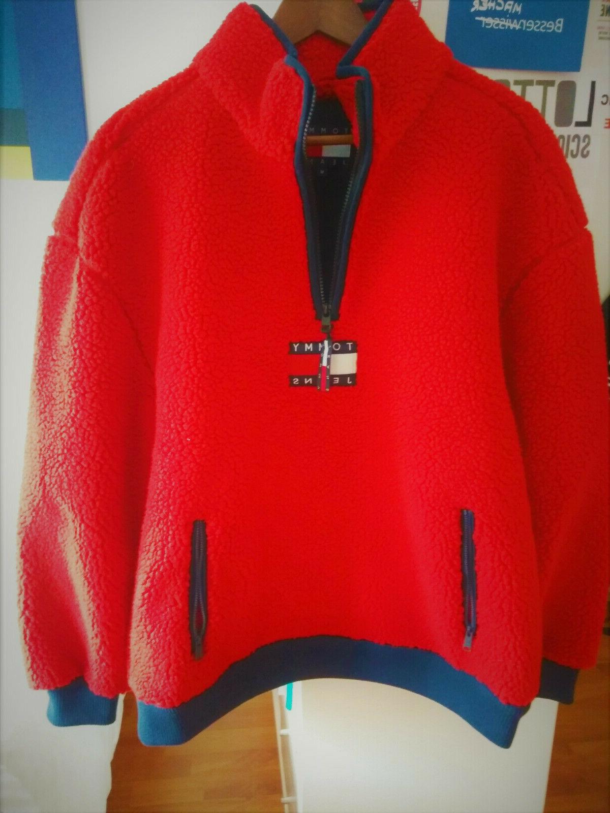 tommy jeans hilfiger whith flag pile sherpa