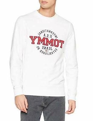 tommy jeans uomo circular crew felpa maniche