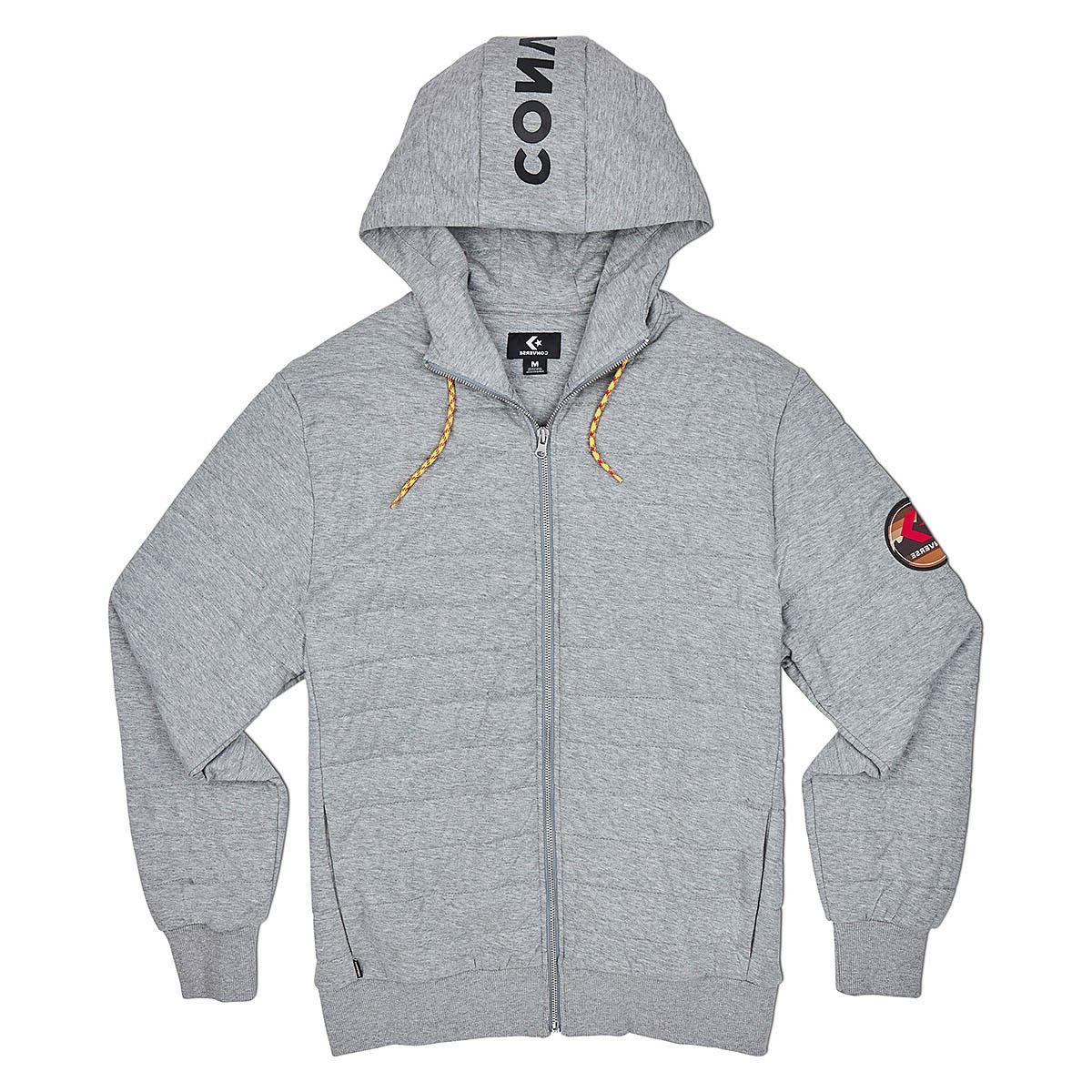trapuntato full zip felpa con cappuccio vgh