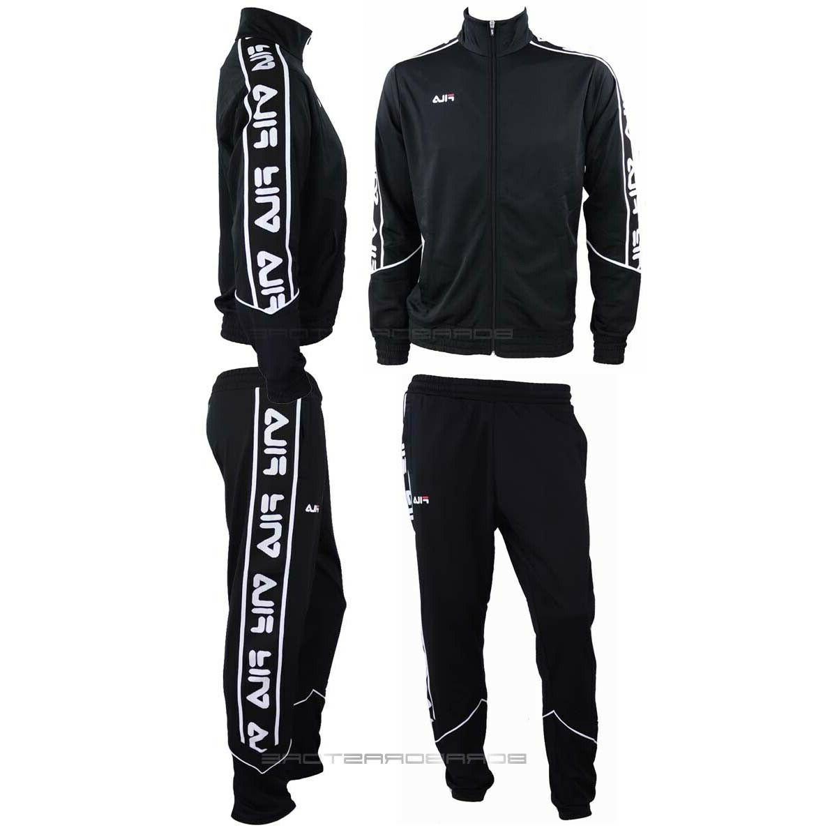tuta completa felpa e pantalone uomo nero