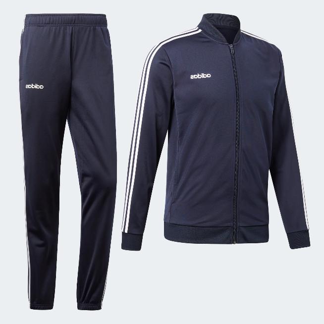 tuta completa uomo dv2468 3 stripes blu