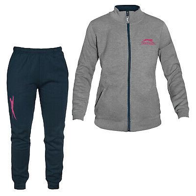 tuta donna slazenger cotone felpato full zip