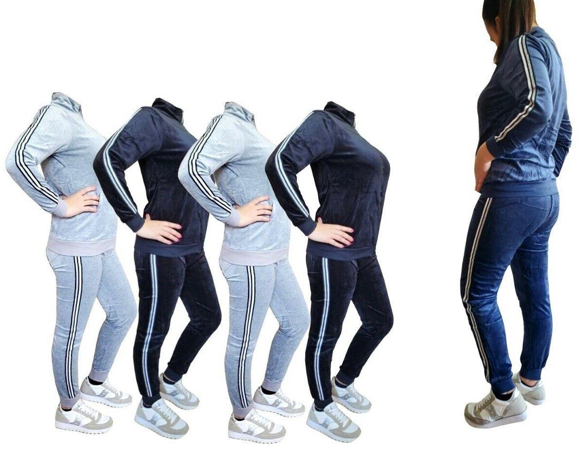 tuta donna velluto fitness ciniglia pigiama giacca