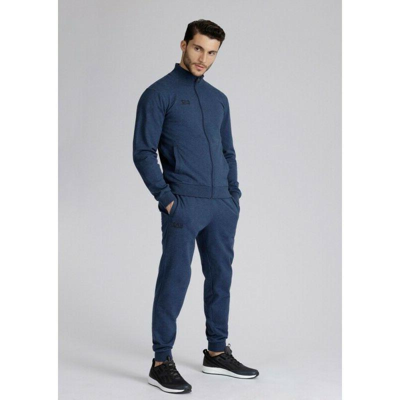 tuta ea7 uomo felpa zip pantalone polsino