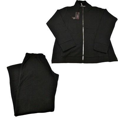 tuta full zip donna nero blunotte m