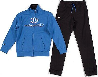 tuta girocollo zip felpa e pantalone da