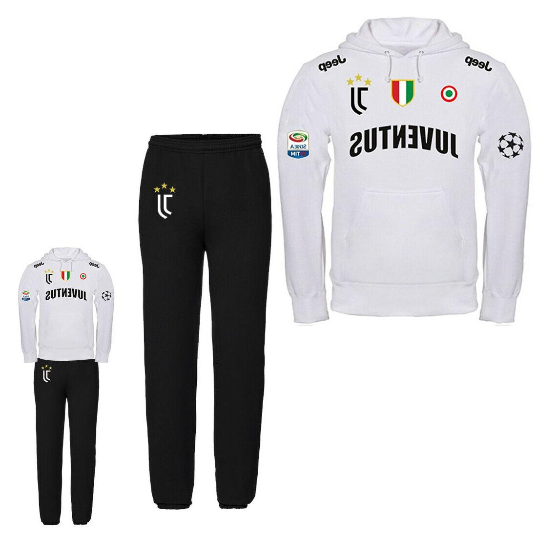 tuta juventus personalizzata felpa con cappuccio bianca