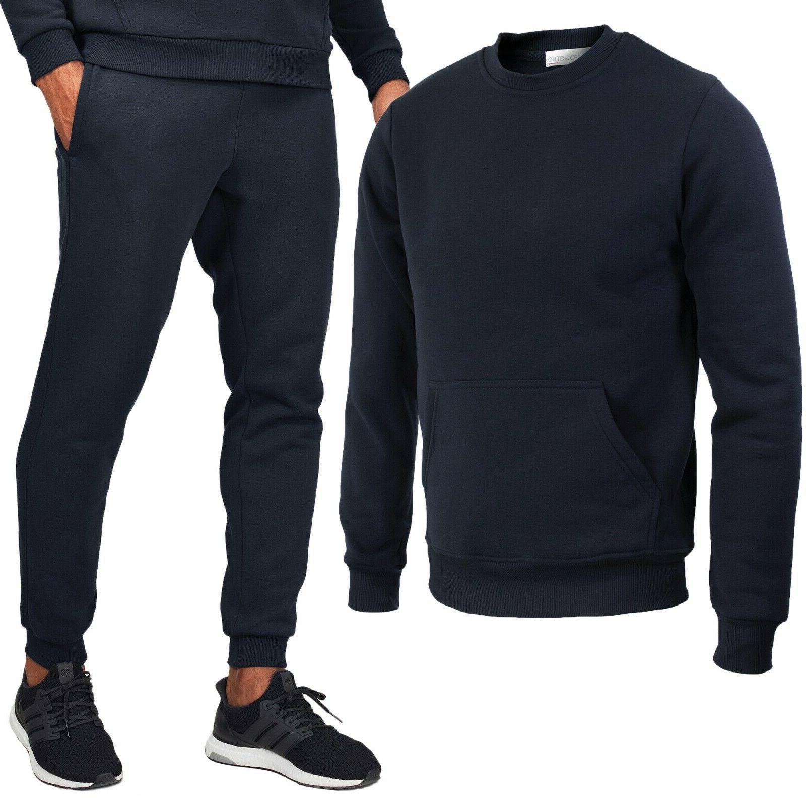 tuta uomo felpa girocollo pantaloni basic completo