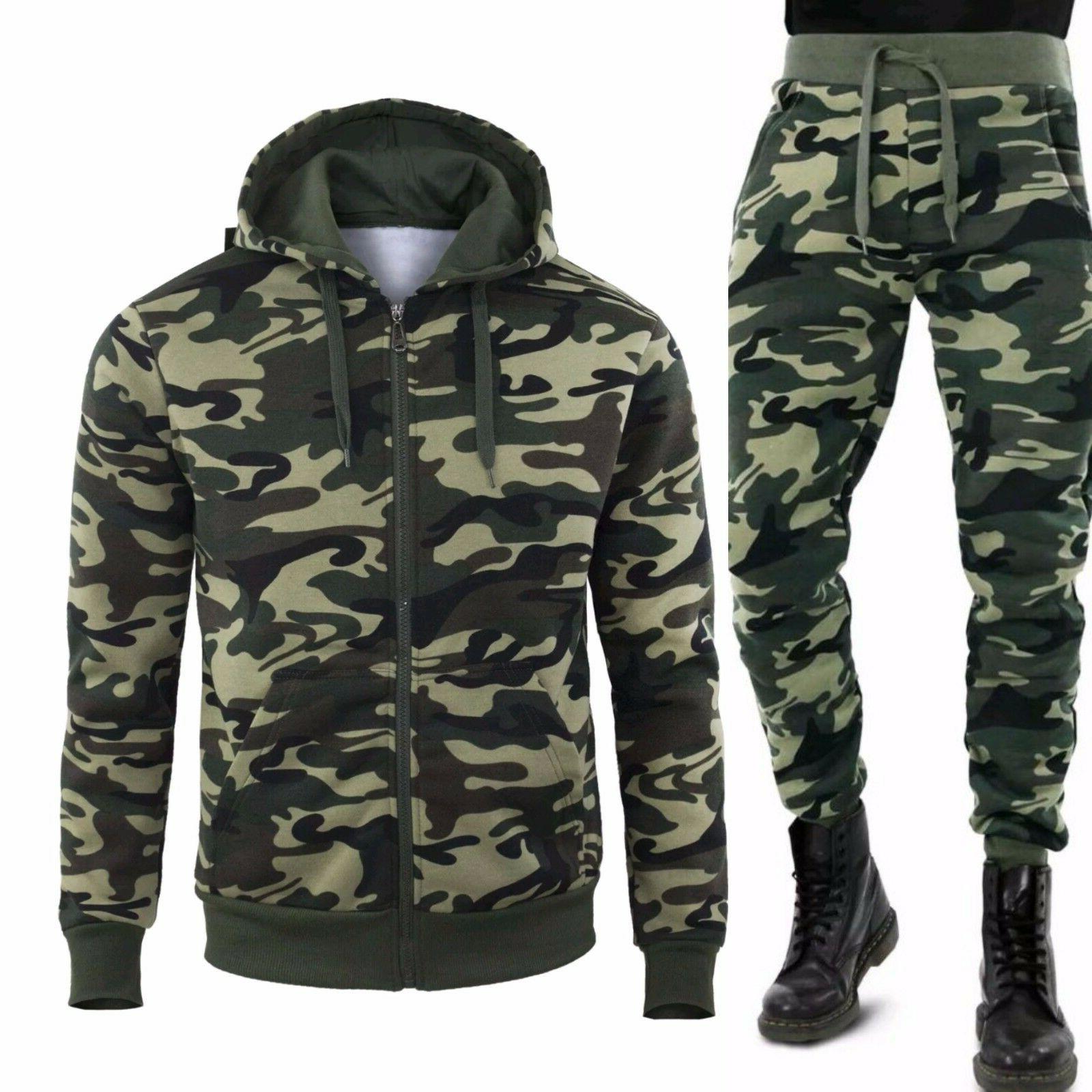 tuta uomo felpa pantalone mimetica militare con
