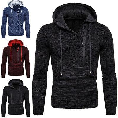 uomo caldo inverno grosso maglia pullover felpa