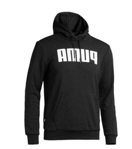 uomo essenziale cappuccio in pile grande logo