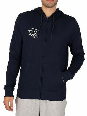 uomo felpa con cappuccio e zip lounge