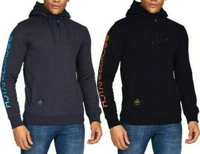 uomo felpa con cappuccio quarter zip di