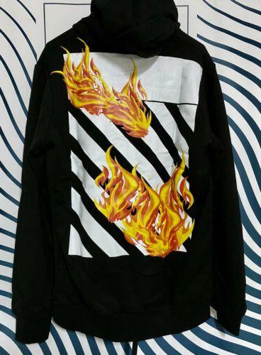 uomo felpa nera white burn tg s