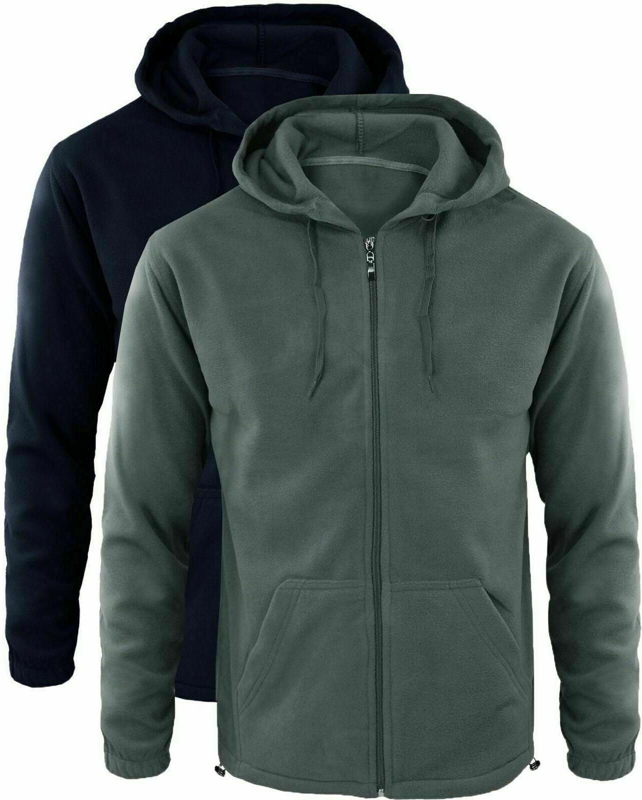 uomo felpa pile con cappuccio cardigan casual