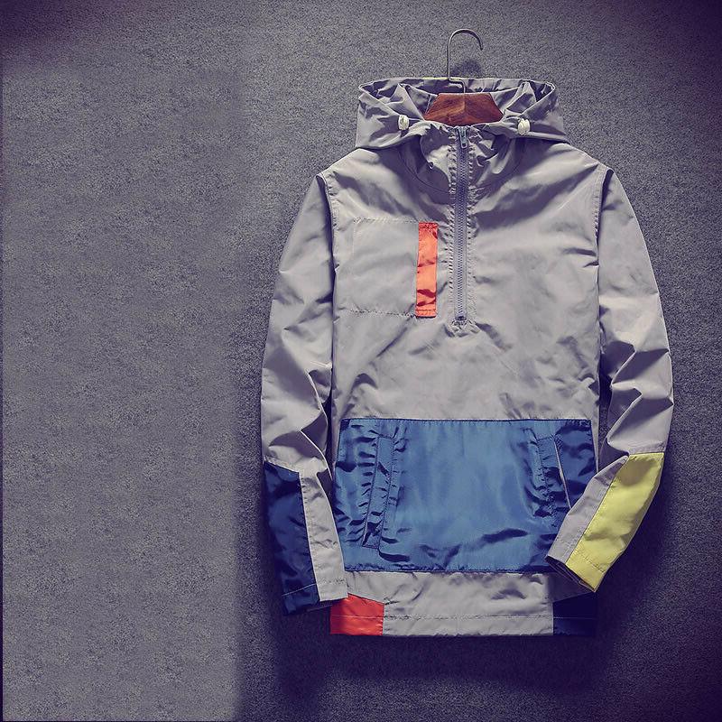 uomo felpe con cappuccio pullover giacca larga