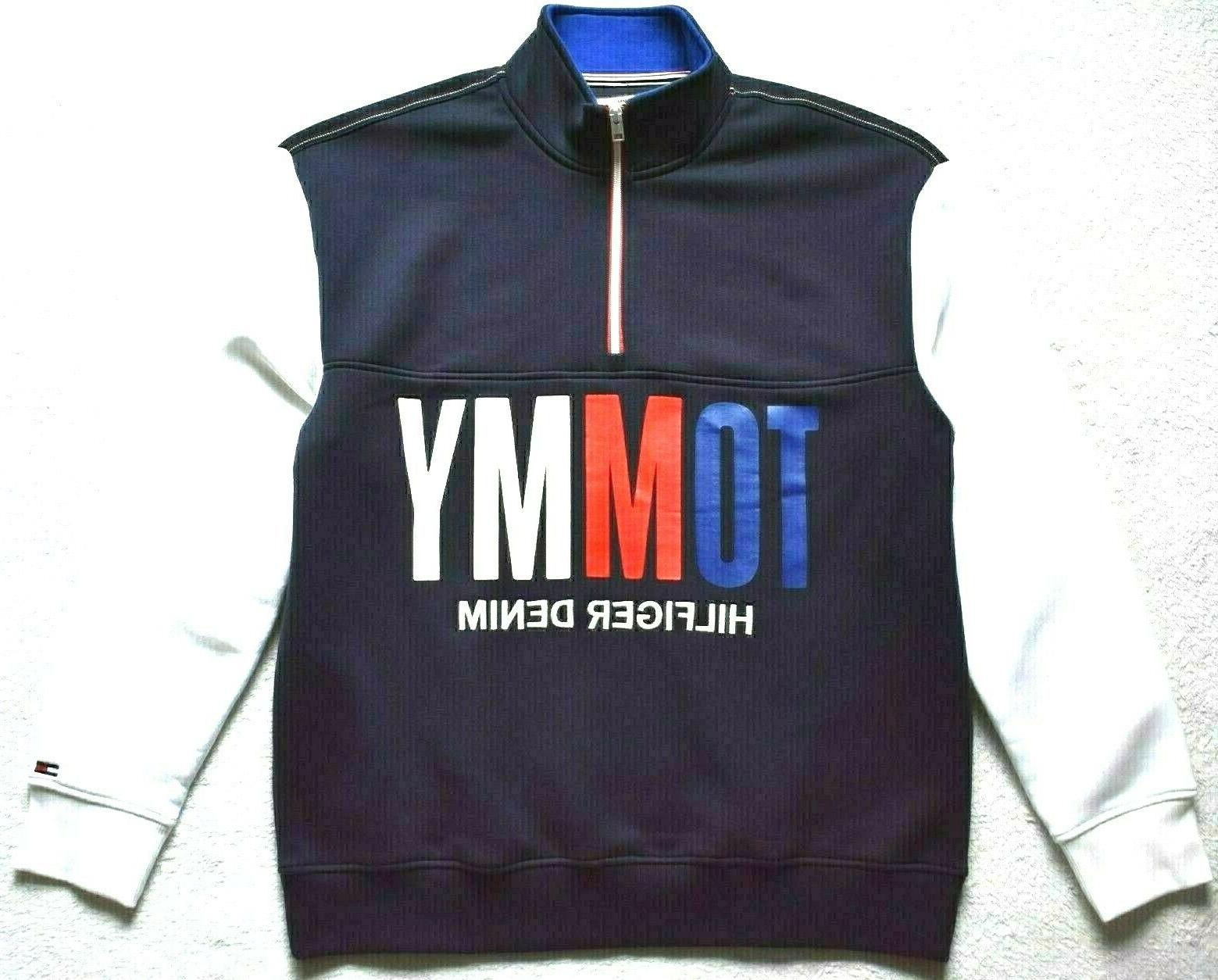 uomo firma mezza zip in pile
