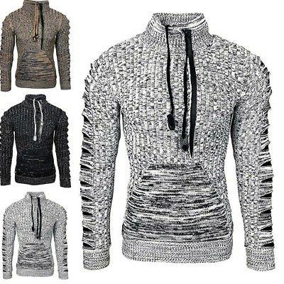 uomo grosso maglia felpa con cappuccio pullover