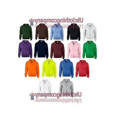uomo heavy blend adulti felpa cappuccio zip