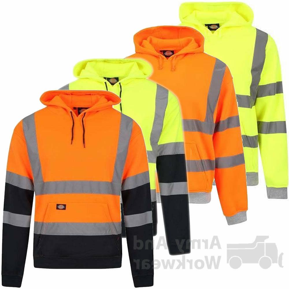 uomo hi viz felpa con cappuccio fluorescente