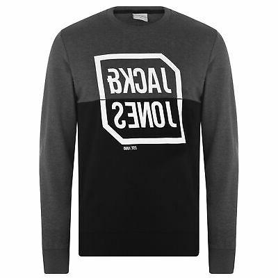uomo mezzo logo felpa manica lunga girocollo