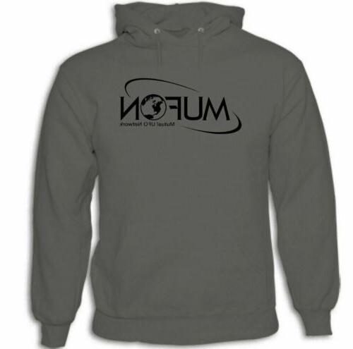 uomo mufon felpa con cappuccio ufo spazio