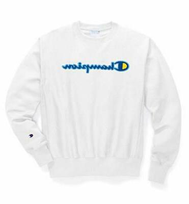 uomo reverse tessere felpa bianco champion con
