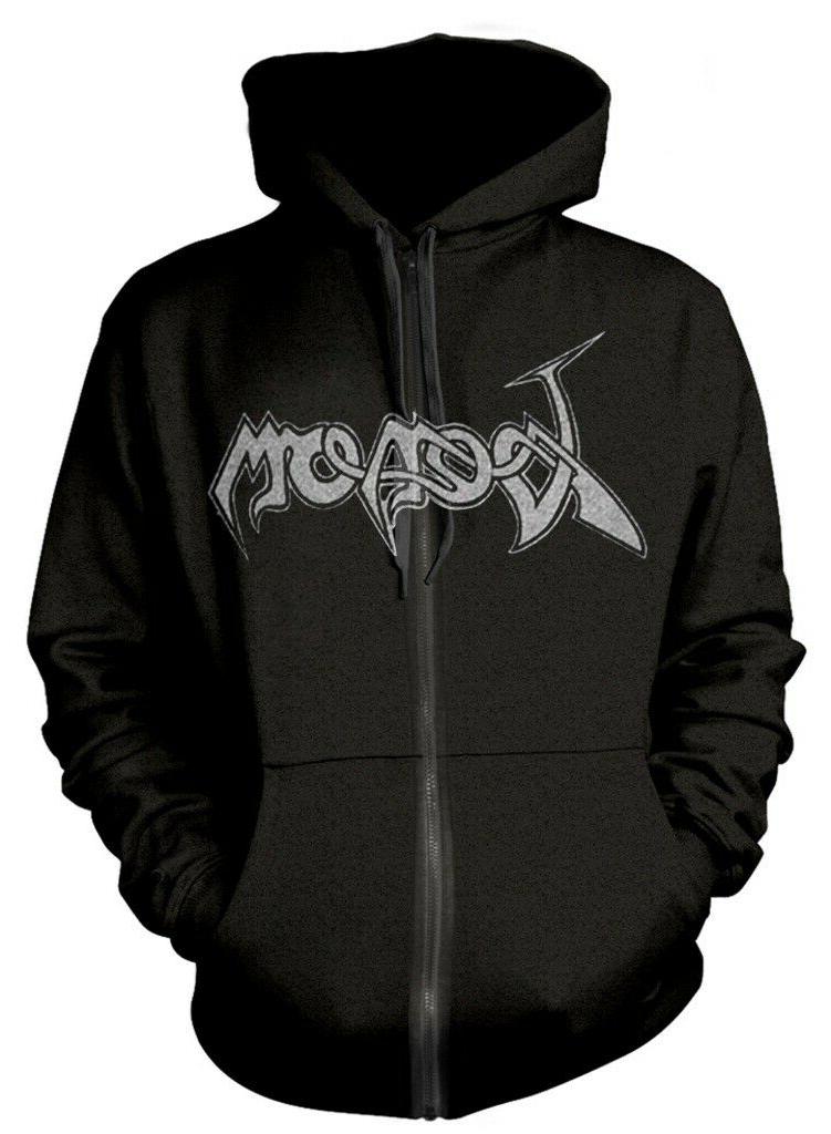 venom black metal zip up hoodie nuovo