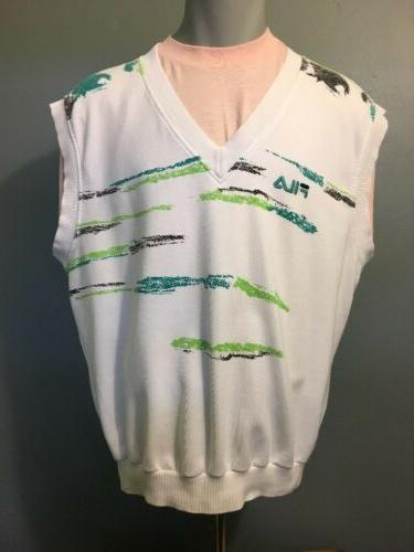 vintage 80s 90s golf tennis maglione felpa