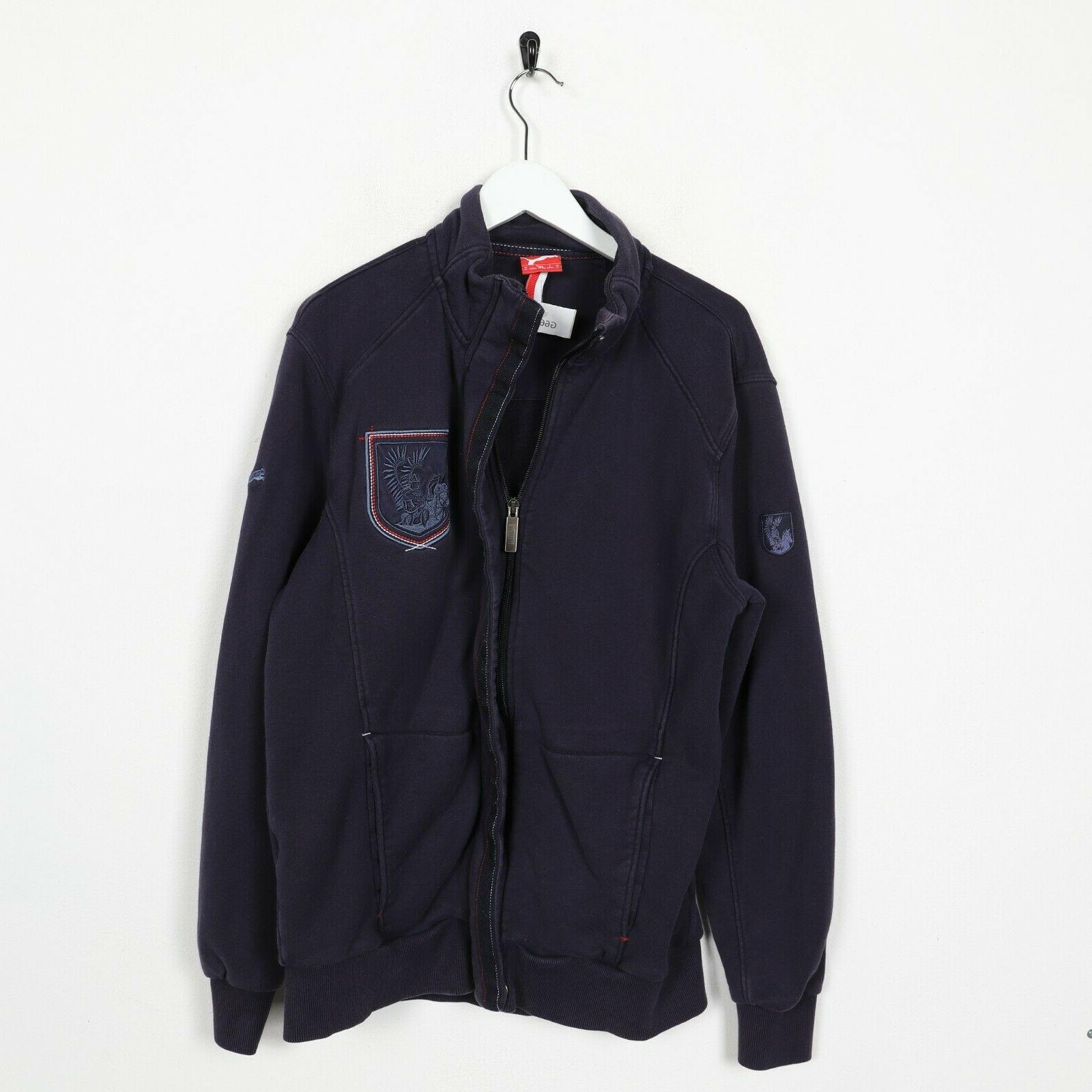 vintage anteriore logo felpa con cerniera maglione