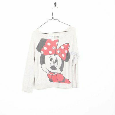 vintage donna minnie mouse felpa grigio small