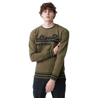 vintage logo embroidered felpe abbigliamento uomo verde