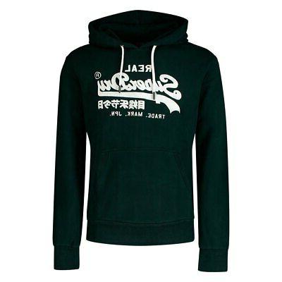 vintage logo embroidery felpe abbigliamento uomo nero