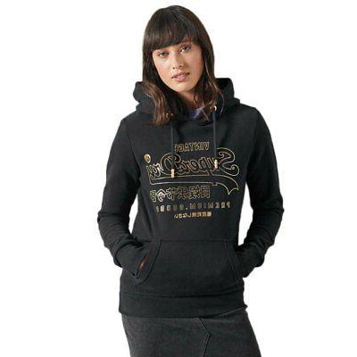 vintage logo luster brushback felpe abbigliamento donna