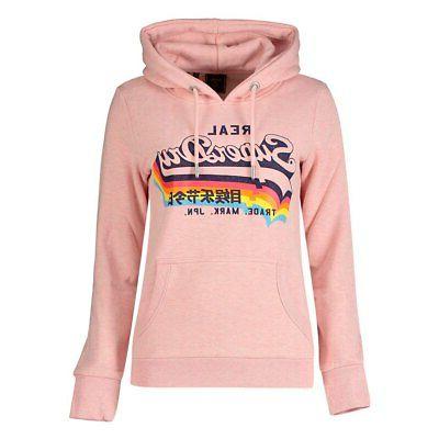 vintage logo overhood felpe abbigliamento donna rosa