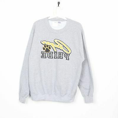 vintage usa college puma pride felpa grigio