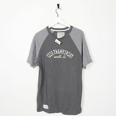 vintage usa grande logo t shirt grigio