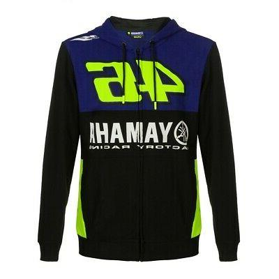 vr 46 felpa con zip uomo racing