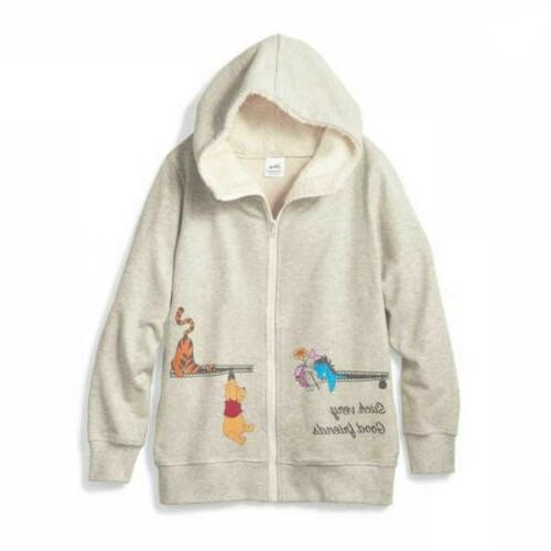 winnie the pooh collo alto zip cappuccio