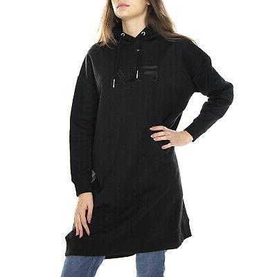 wm teo oversized hoodied sweatshirt dress black