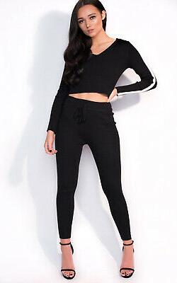 IKRUSH Womens Belle Luxe Benda Stripe Con Cappuccio Tuta