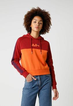FILA Landers Felpa con Cappuccio Donna Merlot Raccolto Zucca