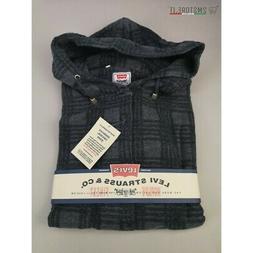 LEVI'S Felpa LEVIS boscaiolo a scacchi grigio con cappuccio 