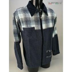LEVI'S Felpa LEVIS Striped Muline Pull ZIP blu a scacchi ORI