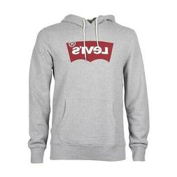 LEVIS Felpa uomo con cappuccio in tessuto grigio 19491-0037