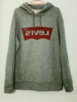 Levis Uomo Donna Felpa con cappuccio Camicia grigia Pullover